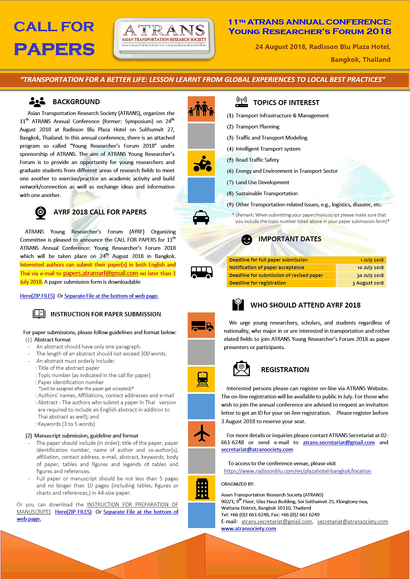 10th ATRANS ANNUAL CONFERENCE (SYMPOSIUM)